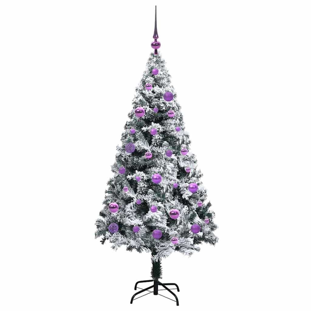 vidaXL Artificial Christmas Tree with 150 LEDs with Stand White 150 cm - 50310