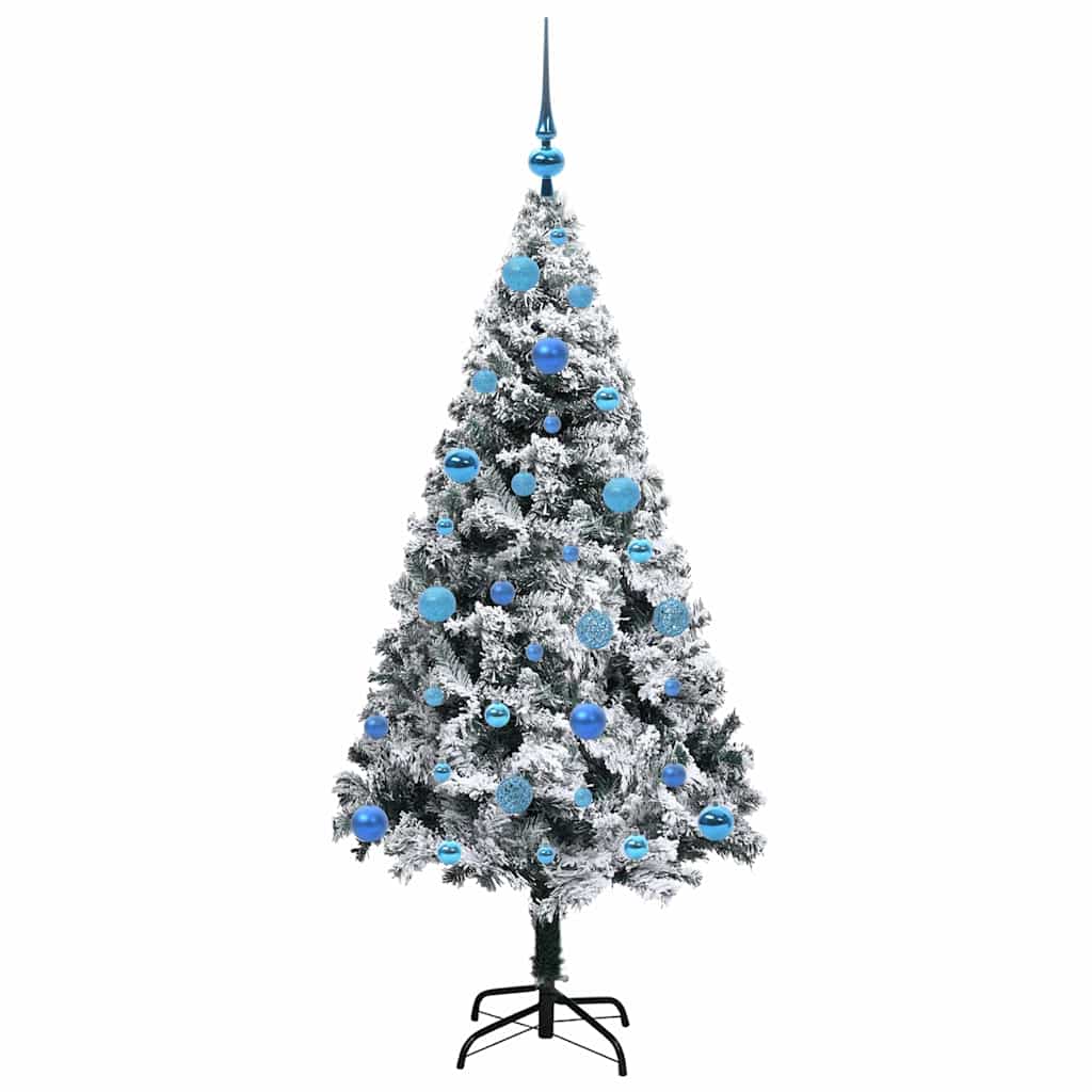 vidaXL Artificial Christmas Tree with 150 LEDs with Stand White 150 cm - 50317