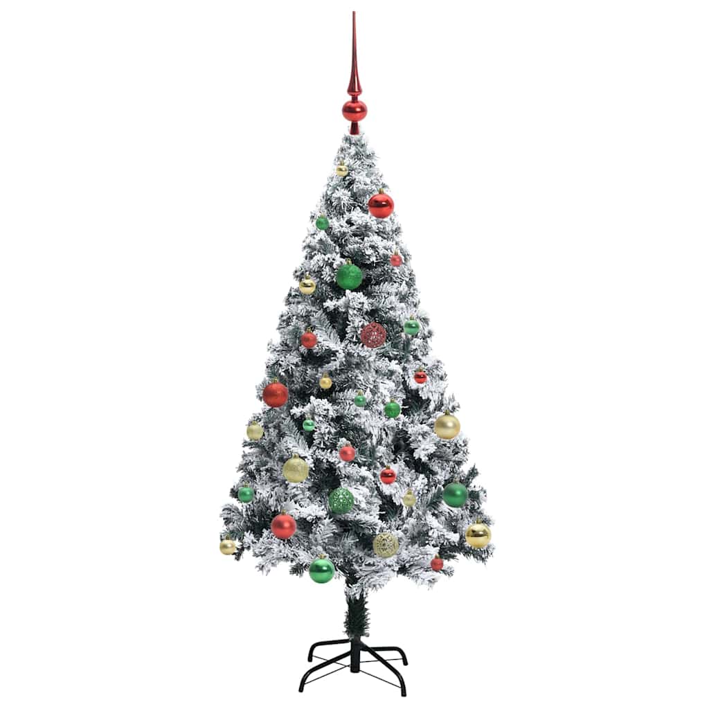 vidaXL Artificial Christmas Tree with 150 LEDs with Stand White 150 cm - 50326
