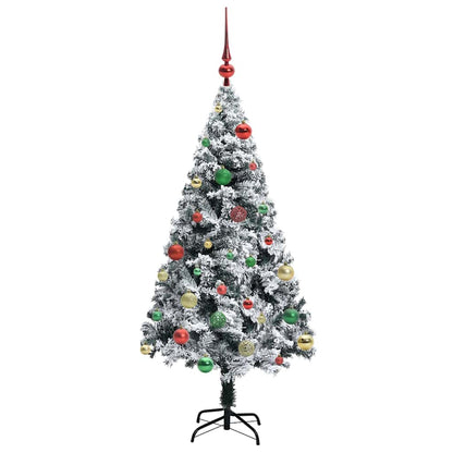vidaXL Artificial Christmas Tree with 150 LEDs with Stand White 150 cm - 50326
