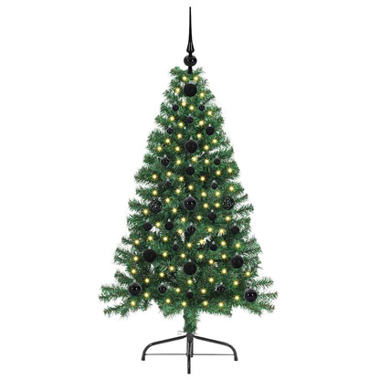 vidaXL Artificial Pre-lit Christmas Tree Green 120 cm PVC - 50436