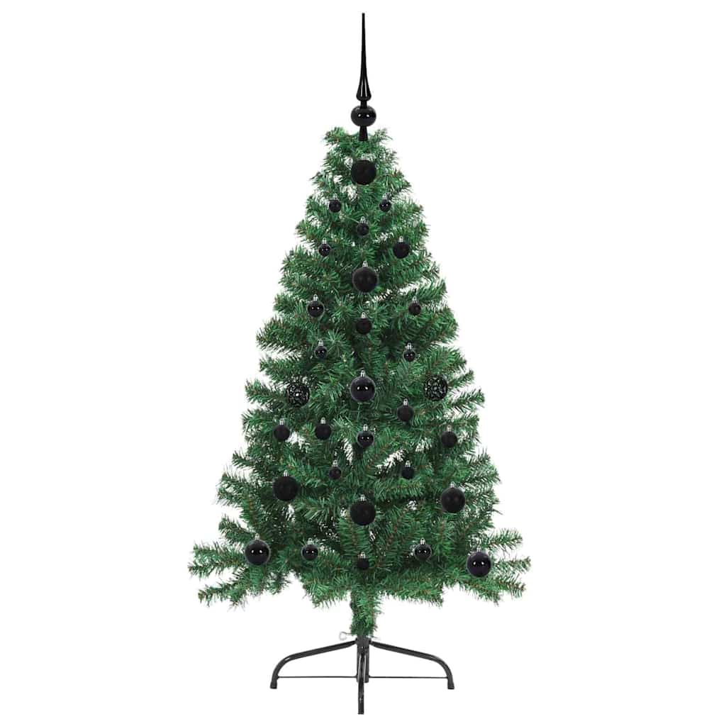 vidaXL Artificial Pre-lit Christmas Tree Green 120 cm PVC - 50436