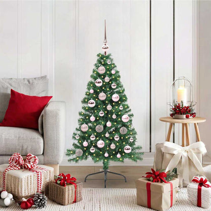 vidaXL Artificial Pre-lit Christmas Tree Green 120 cm PVC - 50437