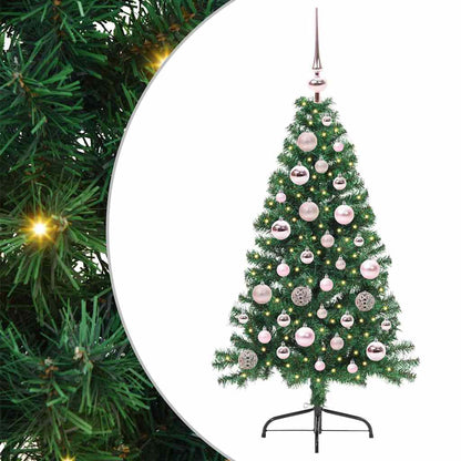 vidaXL Artificial Pre-lit Christmas Tree Green 120 cm PVC - 50437