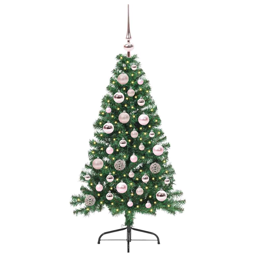 vidaXL Artificial Pre-lit Christmas Tree Green 120 cm PVC - 50437