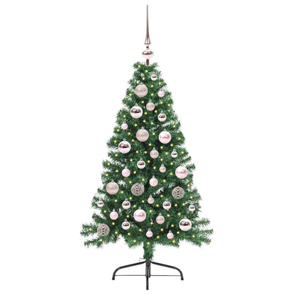 vidaXL Artificial Pre-lit Christmas Tree Green 120 cm PVC - 50437