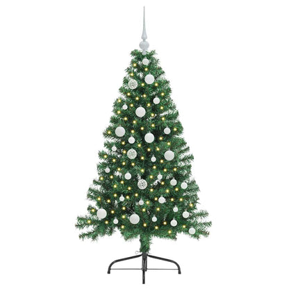 vidaXL Artificial Pre-lit Christmas Tree Green 120 cm PVC - 50439