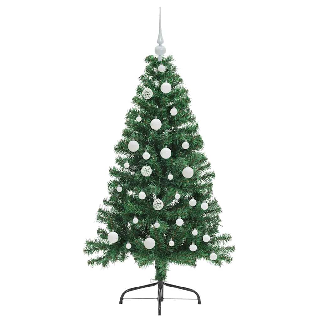 vidaXL Artificial Pre-lit Christmas Tree Green 120 cm PVC - 50439