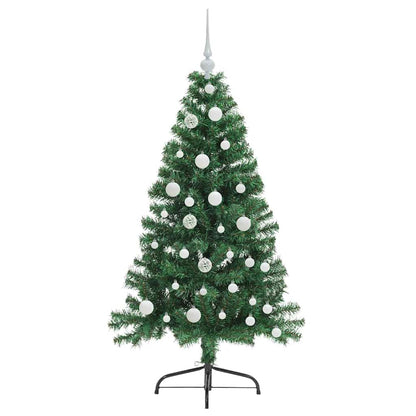 vidaXL Artificial Pre-lit Christmas Tree Green 120 cm PVC - 50439