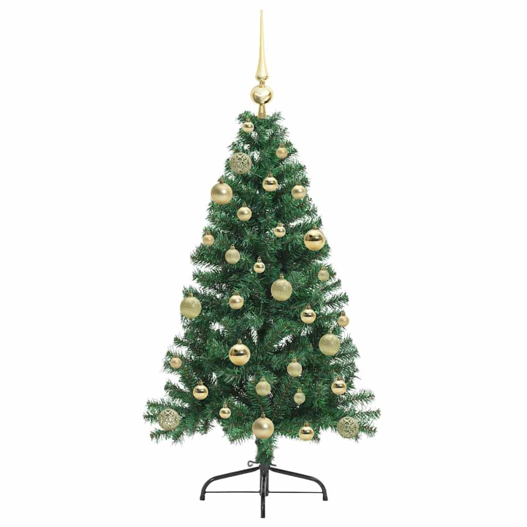vidaXL Artificial Pre-lit Christmas Tree Green 120 cm PVC - 50450