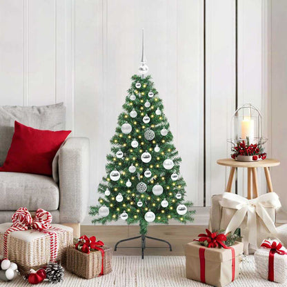 vidaXL Artificial Pre-lit Christmas Tree Green 120 cm PVC - 50452