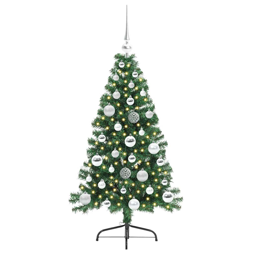 vidaXL Artificial Pre-lit Christmas Tree Green 120 cm PVC - 50452