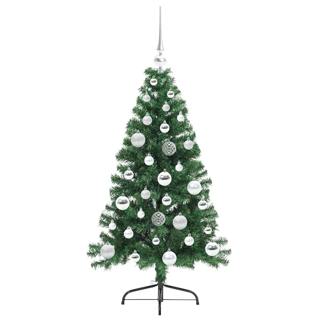 vidaXL Artificial Pre-lit Christmas Tree Green 120 cm PVC - 50452