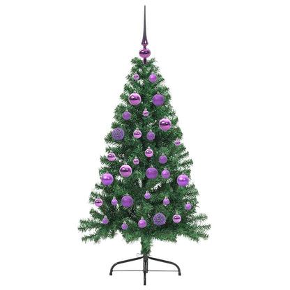 vidaXL Artificial Pre-lit Christmas Tree Green 120 cm PVC - 50457