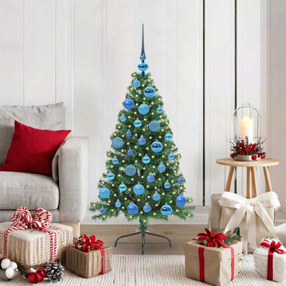 vidaXL Artificial Pre-lit Christmas Tree Green 120 cm PVC - 50468