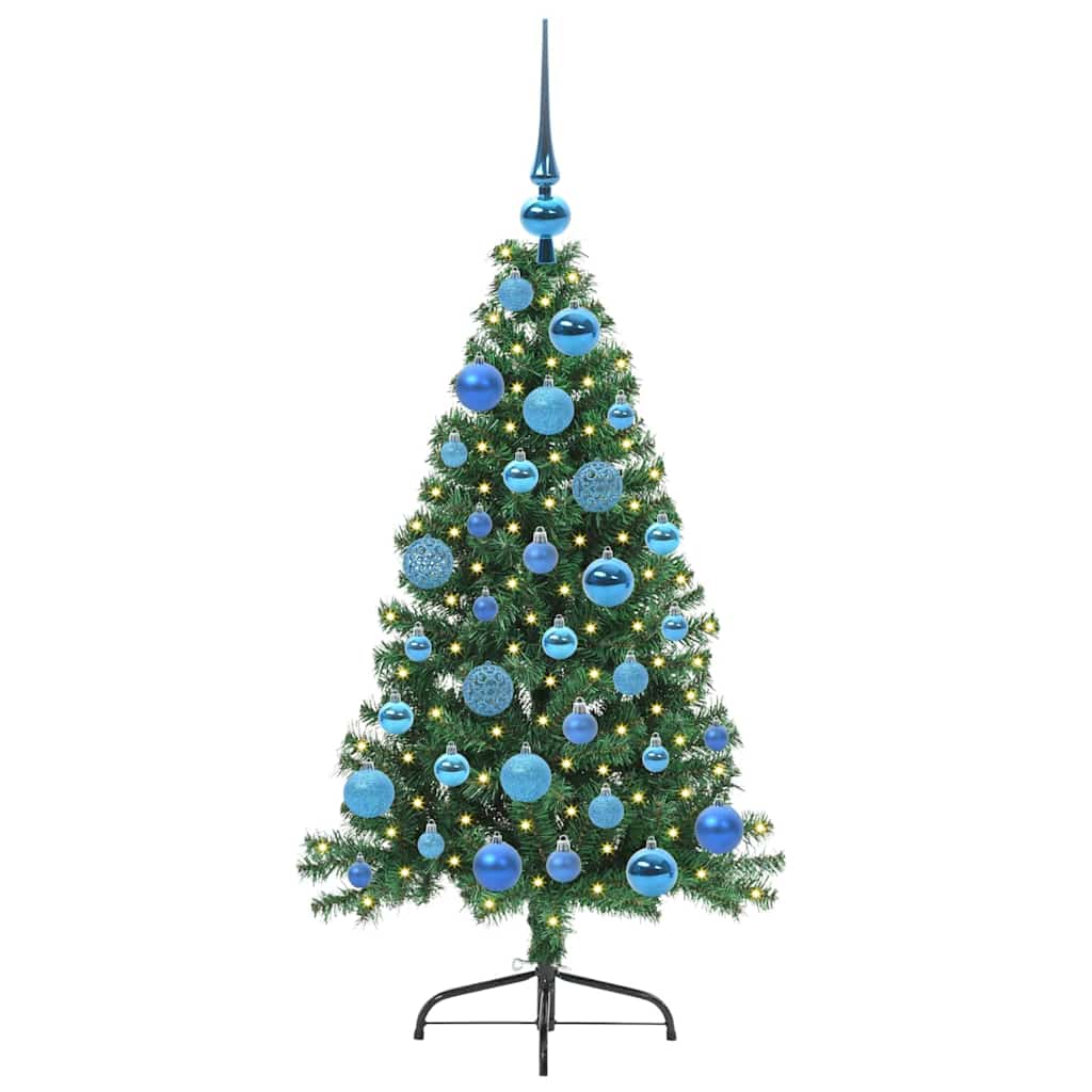 vidaXL Artificial Pre-lit Christmas Tree Green 120 cm PVC - 50468