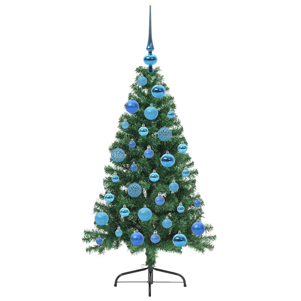 vidaXL Artificial Pre-lit Christmas Tree Green 120 cm PVC - 50468