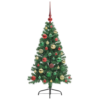 vidaXL Artificial Pre-lit Christmas Tree Green 120 cm PVC - 50477