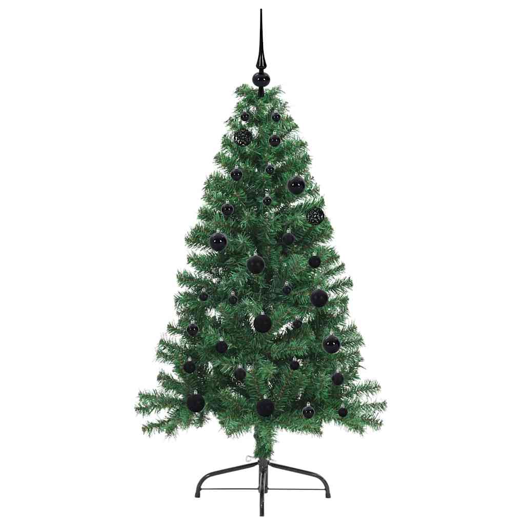 vidaXL Artificial Pre-lit Christmas Tree Green 150 cm PVC - 50479