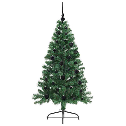 vidaXL Artificial Pre-lit Christmas Tree Green 150 cm PVC - 50479