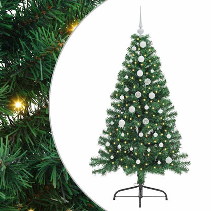 vidaXL Artificial Pre-lit Christmas Tree Green 150 cm PVC - 50487
