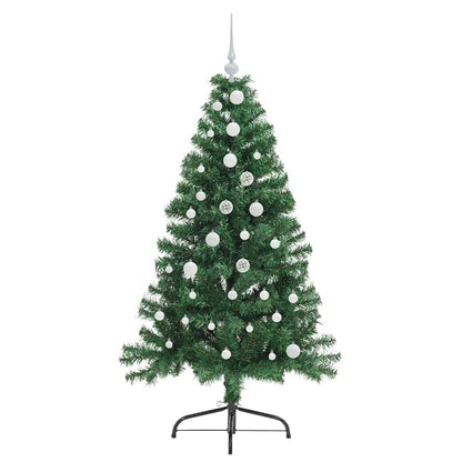 vidaXL Artificial Pre-lit Christmas Tree Green 150 cm PVC - 50487