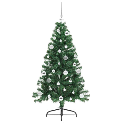vidaXL Artificial Pre-lit Christmas Tree Green 150 cm PVC - 50492