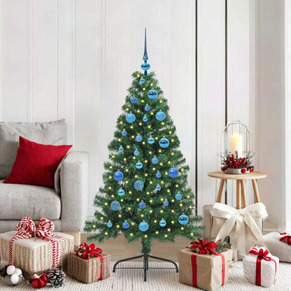 vidaXL Artificial Pre-lit Christmas Tree Green 150 cm PVC - 50508