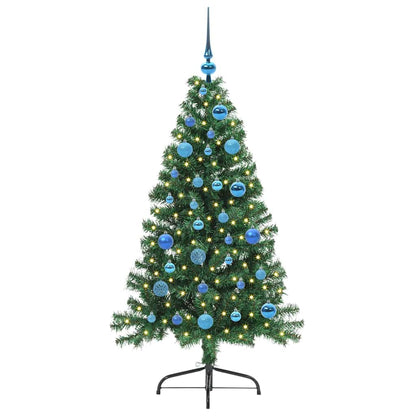 vidaXL Artificial Pre-lit Christmas Tree Green 150 cm PVC - 50508