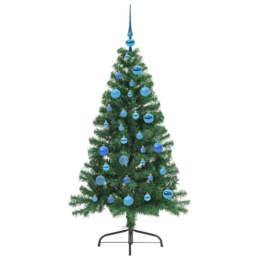 vidaXL Artificial Pre-lit Christmas Tree Green 150 cm PVC - 50508
