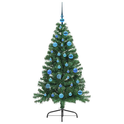 vidaXL Artificial Pre-lit Christmas Tree Green 150 cm PVC - 50508