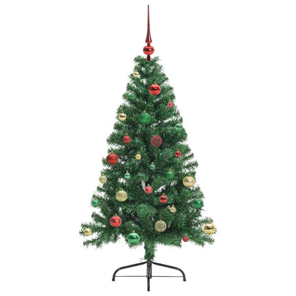 vidaXL Artificial Pre-lit Christmas Tree Green 150 cm PVC - 50509