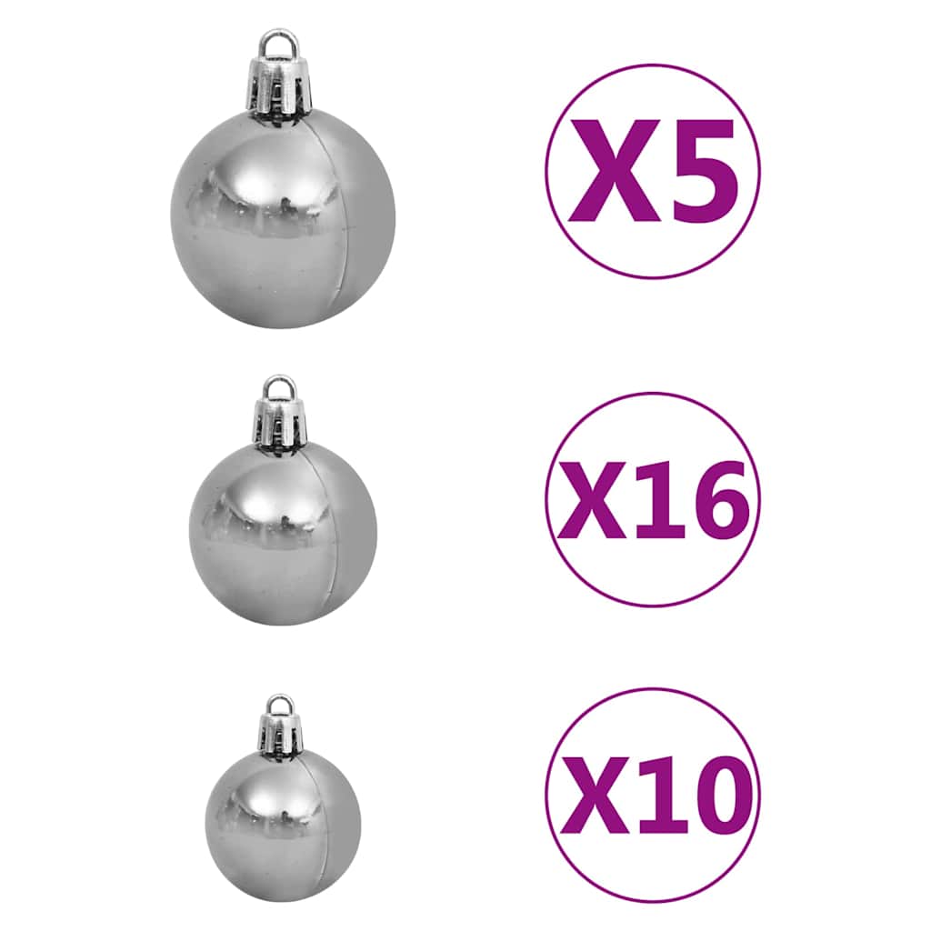 vidaXL Artificial Pre-lit Christmas Tree Green 180 cm PVC - 50527