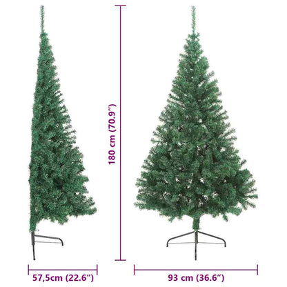 vidaXL Artificial Pre-lit Christmas Tree Green 180 cm PVC - 50527