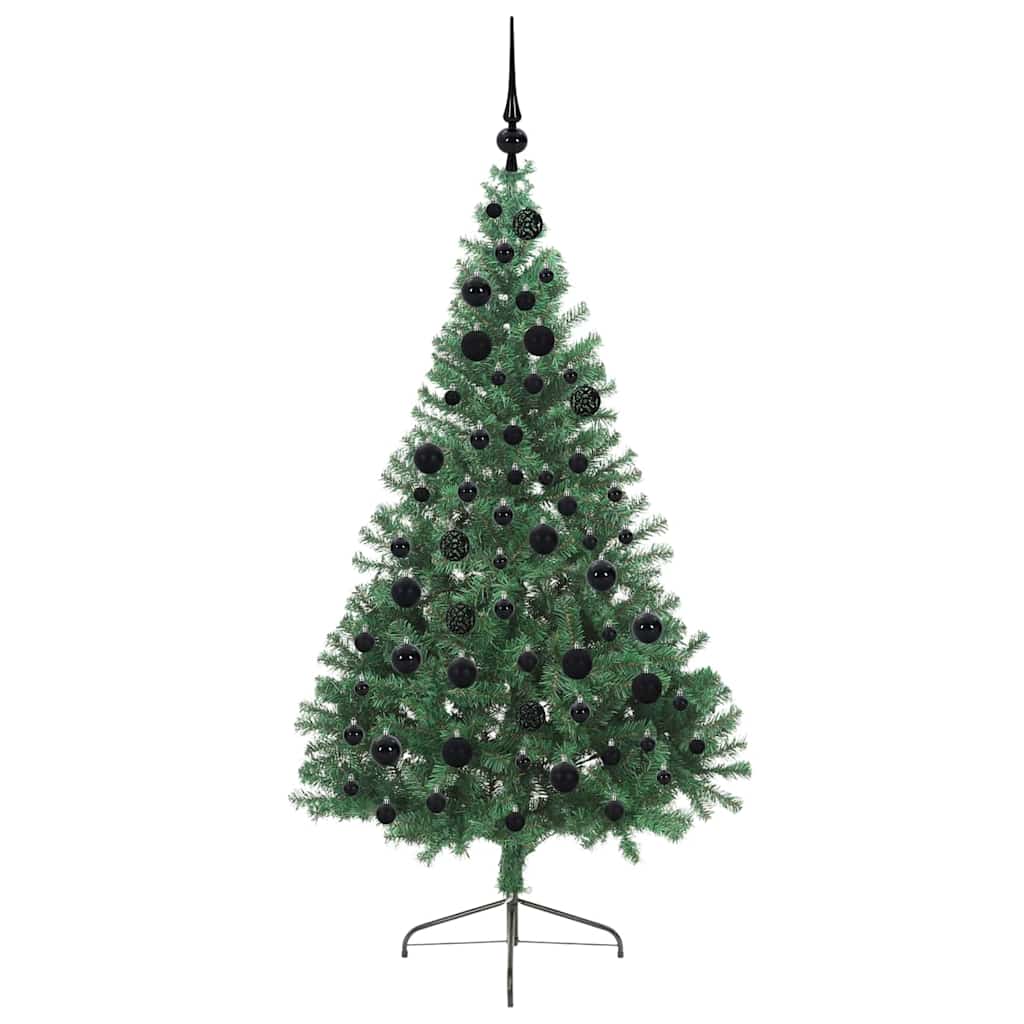 vidaXL Artificial Pre-lit Christmas Tree Green 180 cm PVC - 50529