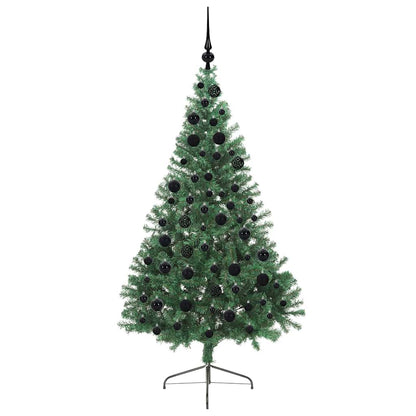 vidaXL Artificial Pre-lit Christmas Tree Green 180 cm PVC - 50529