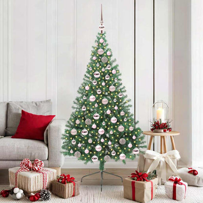 vidaXL Artificial Pre-lit Christmas Tree Green 180 cm PVC - 50534
