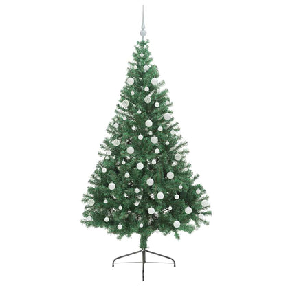 vidaXL Artificial Pre-lit Christmas Tree Green 180 cm PVC - 50535