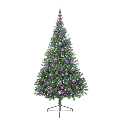 vidaXL Artificial Pre-lit Christmas Tree Green 180 cm PVC - 50536