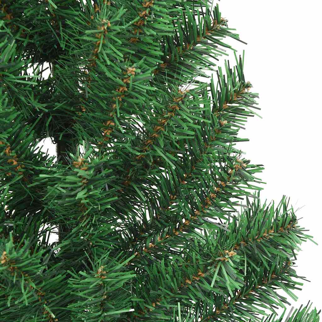 vidaXL Artificial Pre-lit Christmas Tree Green 210 cm PVC - 50574