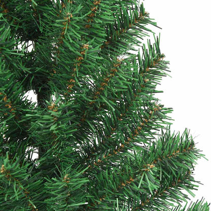 vidaXL Artificial Pre-lit Christmas Tree Green 210 cm PVC - 50574