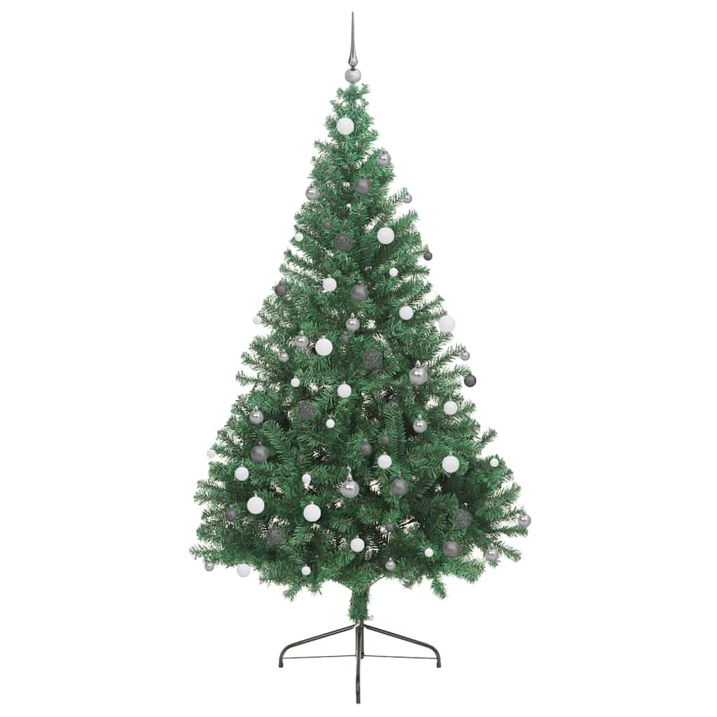 vidaXL Artificial Pre-lit Christmas Tree Green 240 cm PVC - 50603