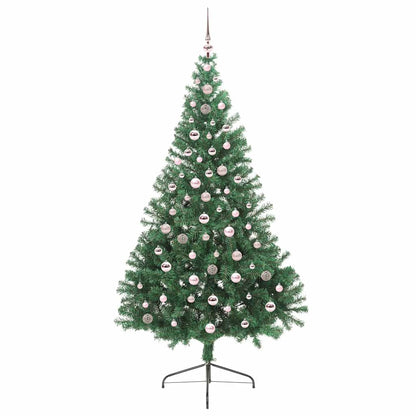 vidaXL Artificial Pre-lit Christmas Tree Green 240 cm PVC - 50608
