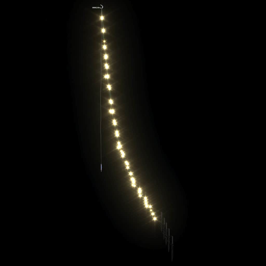vidaXL LED Christmas Tree with Ground Spikes Warm White 182 cm Metal