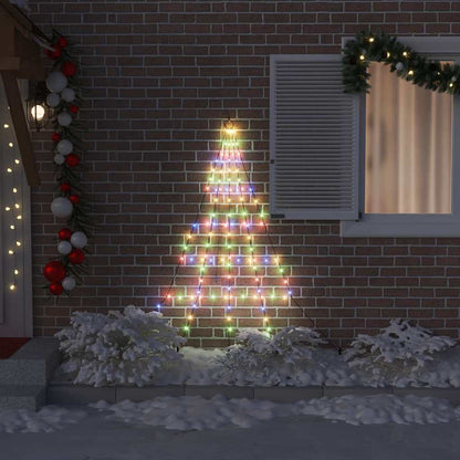 vidaXL LED Christmas Tree with Ground Spikes Multicolour 182 cm Metal