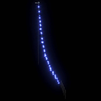 vidaXL LED Christmas Tree with Ground Spikes Blue 182 cm Metal