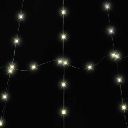 vidaXL LED Christmas Tree with Ground Spikes Warm White 306 cm Metal