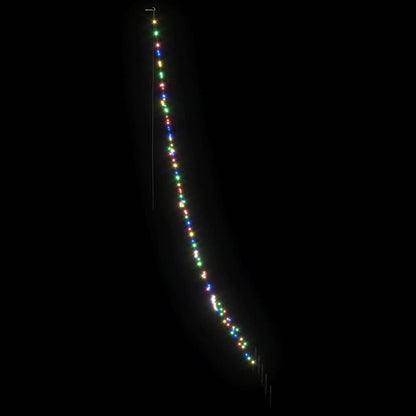 vidaXL LED Christmas Tree with Ground Spikes Multicolour 306 cm Metal