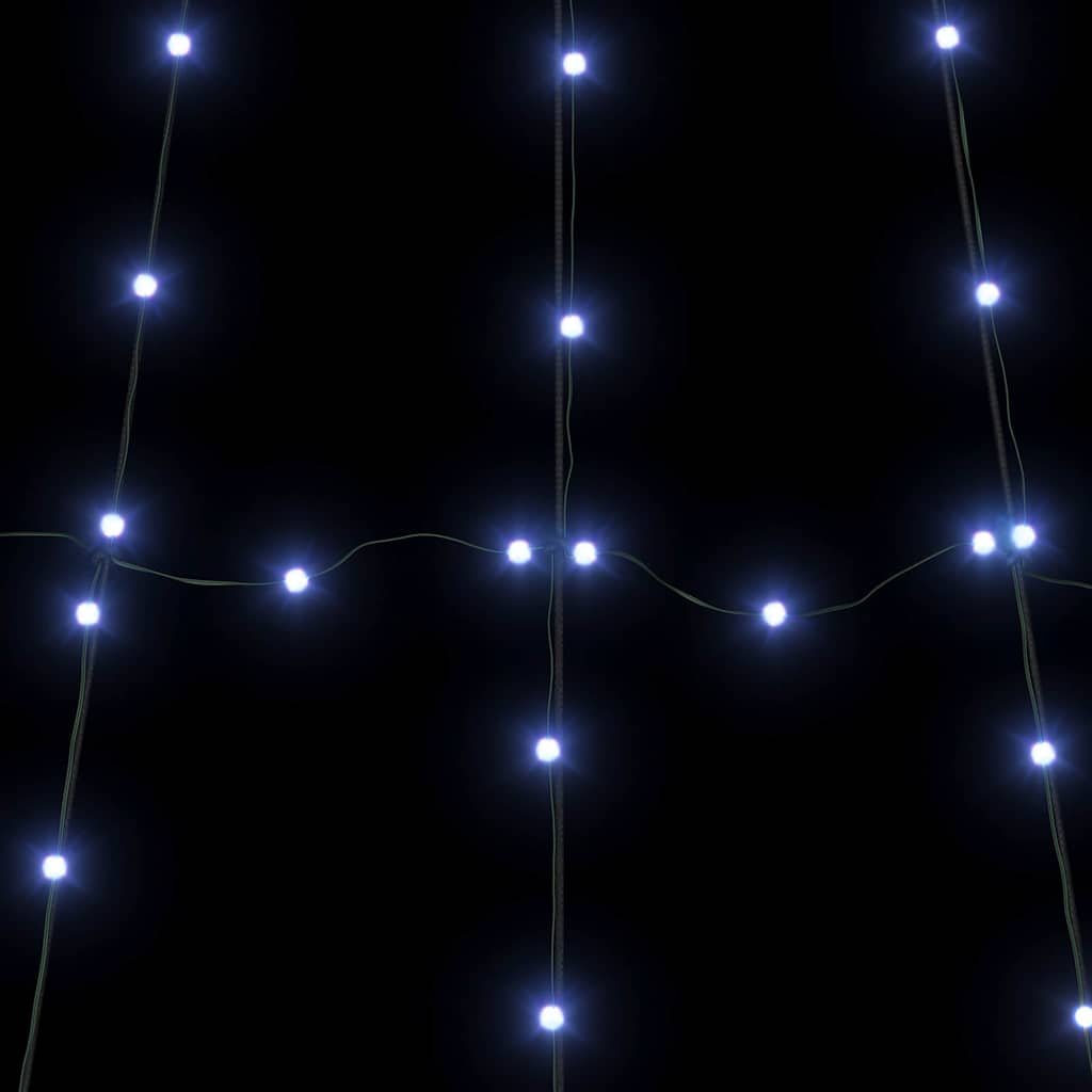 vidaXL LED Christmas Tree with Ground Spikes Blue 306 cm Metal
