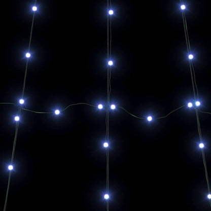 vidaXL LED Christmas Tree with Ground Spikes Blue 306 cm Metal